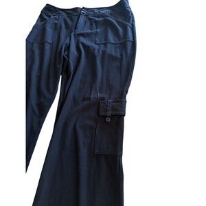 Coldwater Creek Black Natural Fit Pants W/ Side Cargo Pocket Size 14 Womens